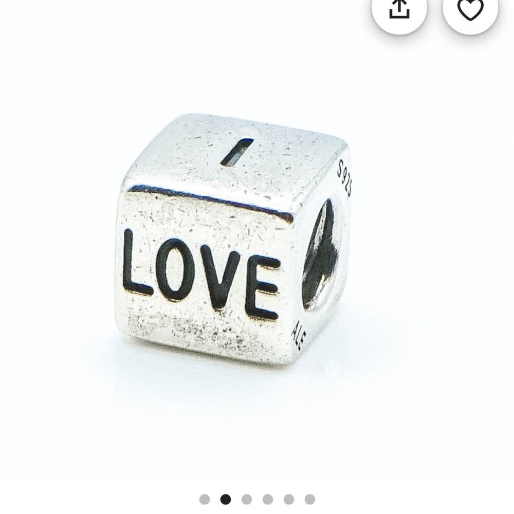 Pandora Silver & Gold Love Charm (retired)